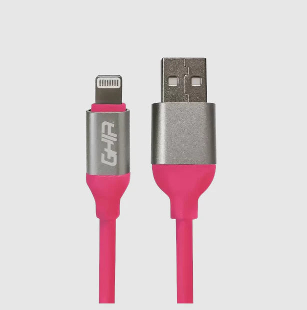 CABLE USB TIPO LIGHTNING GHIA NYLON1M