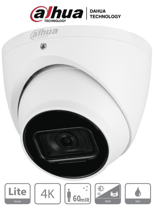 DAHUA DH-HAC-HDW1801TN - Camara Domo 4k/ 8 Megapixeles/ Lente de 2.8mm/ 106 Grados de Apertura/ IR de 60