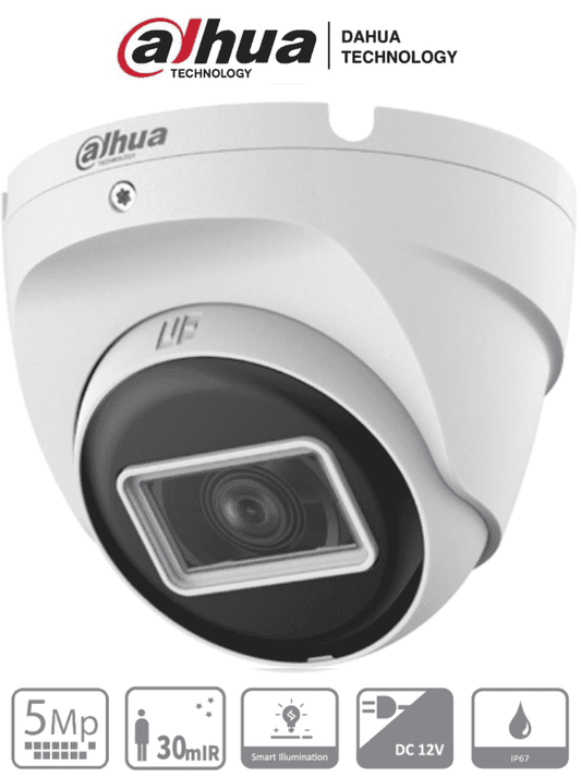 DAHUA HAC-T2A51N-U-28-S2 - Camara Domo de 5 Megapixeles/106 Grados de Apertura/ Metalica/ Lente de 2.8 mm/