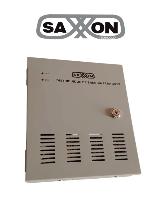 SAXXON PSU1210D9 - Fuente de Poder de 12 vcd/ 10 Amperes/ Para 9 Camaras/ 1.1 Amper por Canal/ Protección contra Sobrecargas