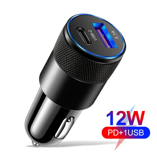 Cargador de coche de 65 W con carga rápida 3.0, adaptador para encendedor de cigarrillos, toma de corriente USB tipo C, repuestos