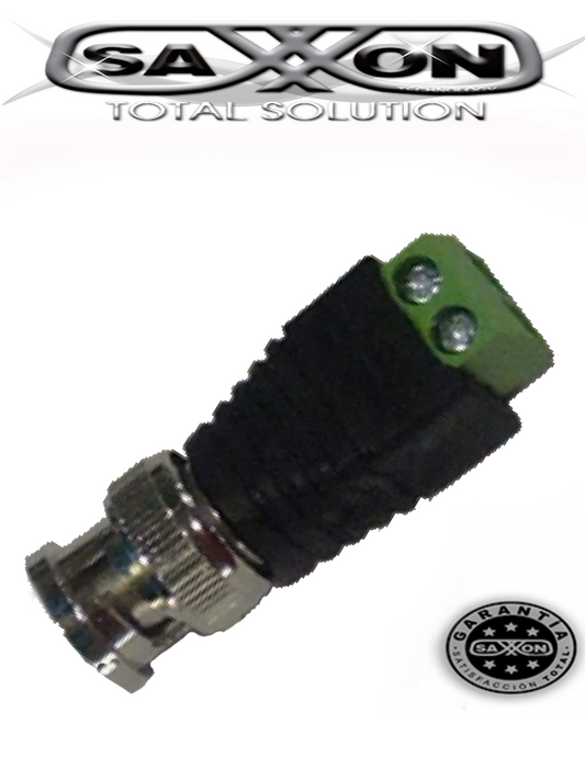 SAXXON PSUBR14 - conector BNC macho con terminales tipo tornillo