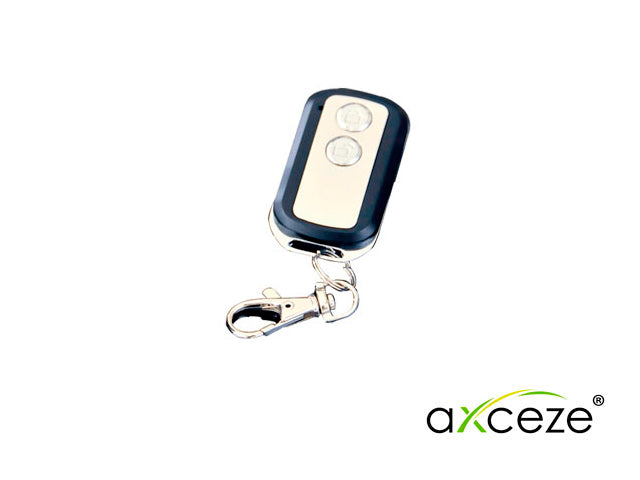 CONTROL REMOTO AXCEZE AX-TRANS10 FRECUENCIA DE OPERACIÓN 433.92MHZ CONFIGURABLE POR MEDIO DE JUMPER ALCANCE MÁXIMO 50M COMPATIBLE CON LOS RECEPTORES AX-REC10
