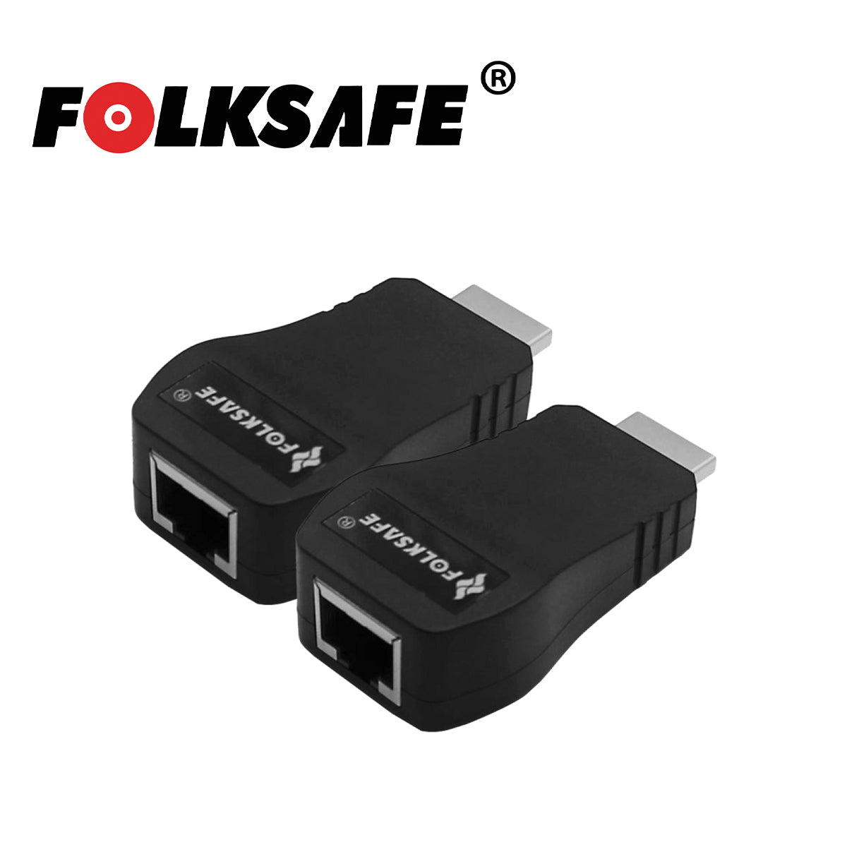 EXTENSOR HDMI FS-HD2000E FOLKSAFE TRANSMISOR Y RECEPTOR HASTA 50M CON UTP CAT5E Y 60M CON UTP CAT6 / EXTENCION DE SEÑAL HDMi - ALIMENTACIÓN 5VCD1AMP TIPO C HASTA 1080P FÁCIL DE INSTALAR Y MANIPULAR