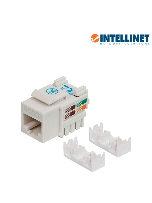 JACK,INTELLINET,210355, CAT5 DE IMPACTO A KEYSTONE BLANCO