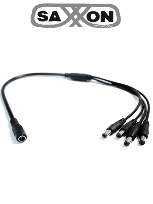 SAXXON PSUWB07 - Divisor de energia / Tipo pulpo / 4 Conectores macho / 2.1 mm / 1 Conector hembra