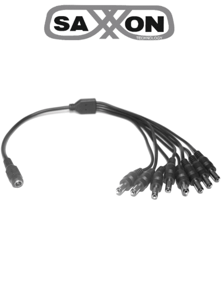 SAXXON PSUWB10 - Divisor de energia / Tipo pulpo / 8 Conectores macho / 2.1 mm / 1 Conector hembra
