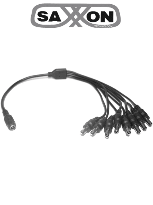 SAXXON PSUWB10 - Divisor de energia / Tipo pulpo / 8 Conectores macho / 2.1 mm / 1 Conector hembra