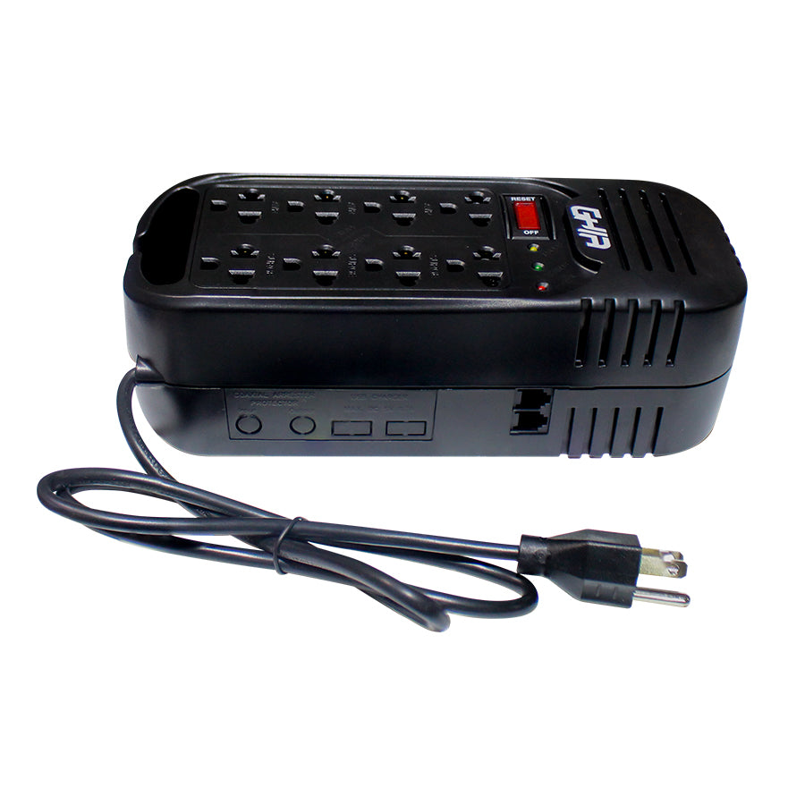 ac-1715 REGULADOR DE VOLTAJE GHIA 1300VA / 600W 8 CONTACTOS.